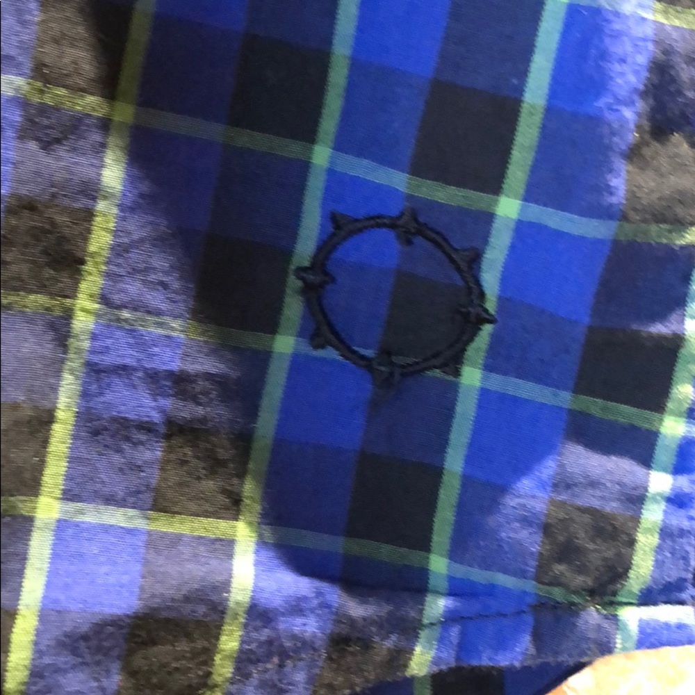 Empyre Blue Plaid Spaghetti Strap Tank Top - Picture 4 of 4